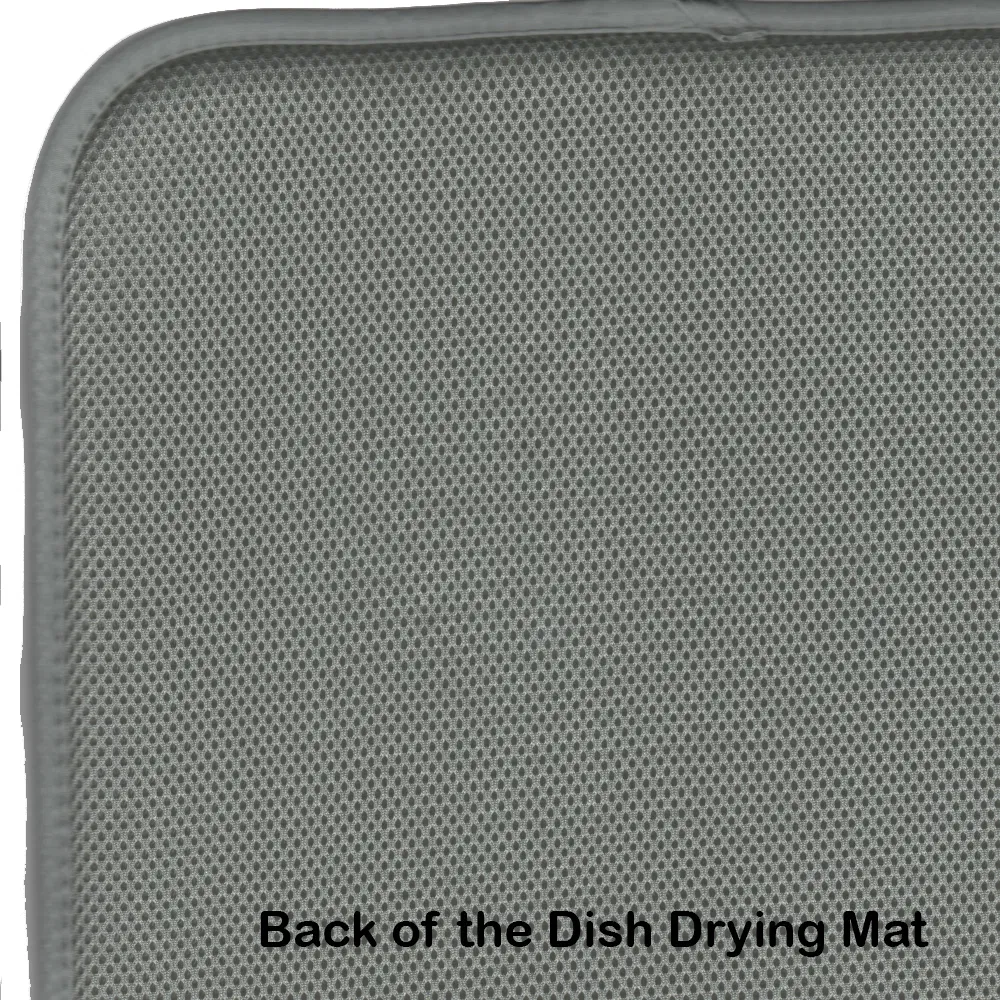 Basset Hound Cozy Christmas Dish Drying Mat Absorbent Dish Drying Mat Pad for Kitchen Counter Dish Drainer Mat for Countertop, 14 x 21", Multicolor