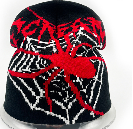 Y2g Knitting Round Machine Cap Jacquard Spider Series No Brim