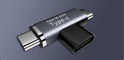 Type-c Female To Double-head Type-c Male T-type One-to-two Adapter