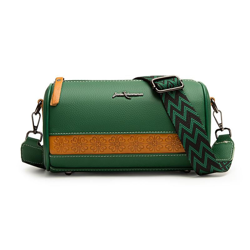 Leather Wide Shoulder Strap Women's Bag 2022 New Trend Fashion One Shoulder Diagonal Span