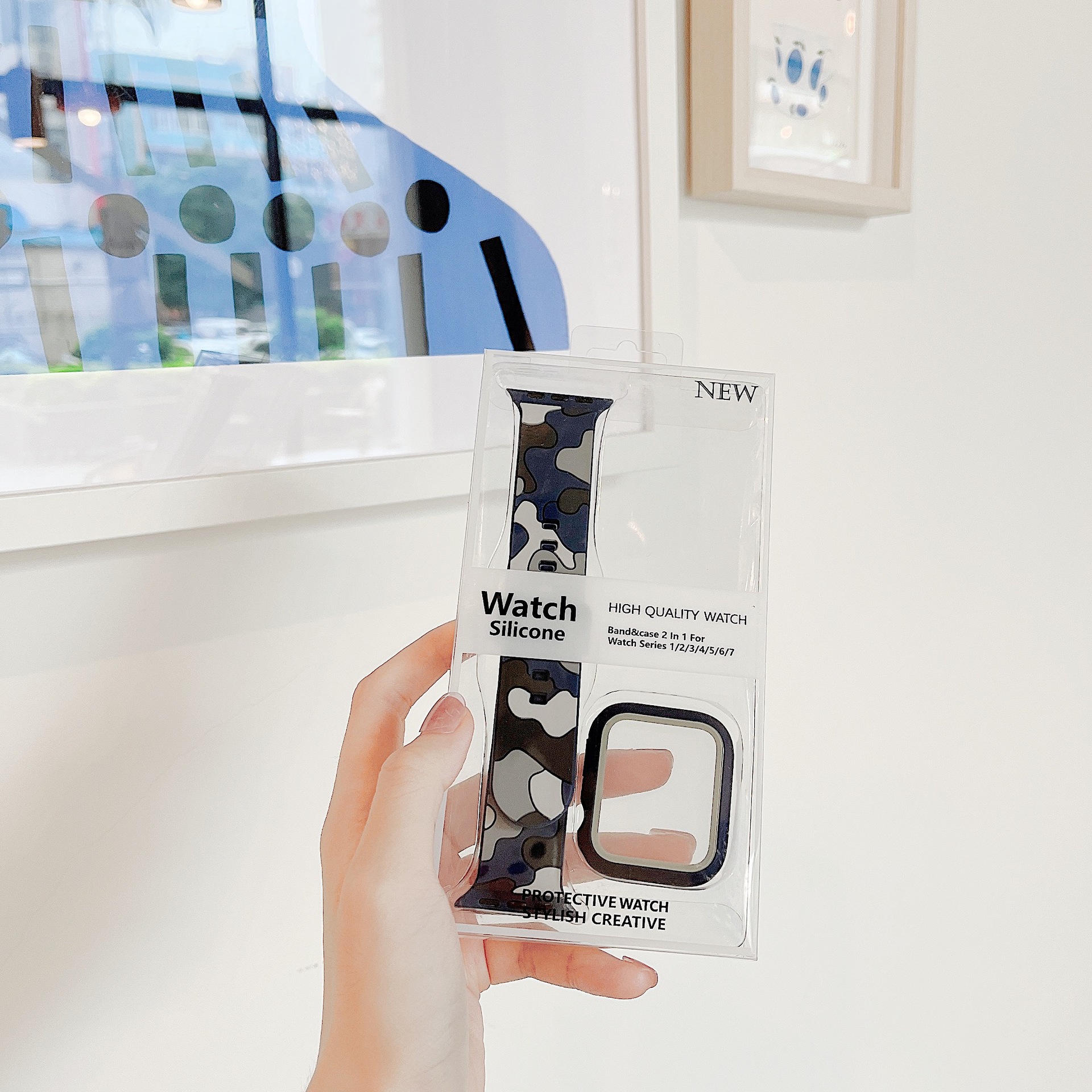 Watch With Camouflage Two In One Protective Case