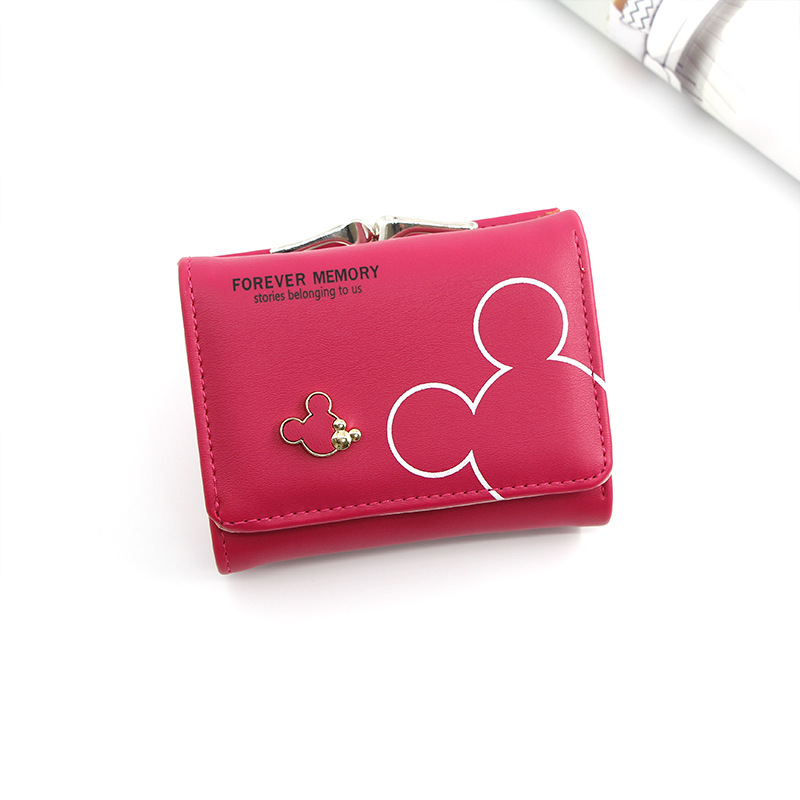 Fashion Women's Short Money Clip Small Three Fold Coin Bag