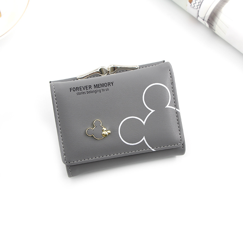Fashion Women's Short Money Clip Small Three Fold Coin Bag