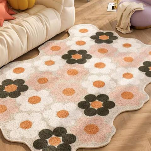 Colored Flower Carpet For Household Rooms