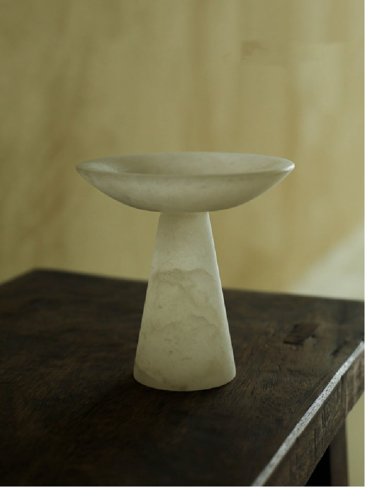 White Marble Fruit Tray Shelving Tray Candle Holder