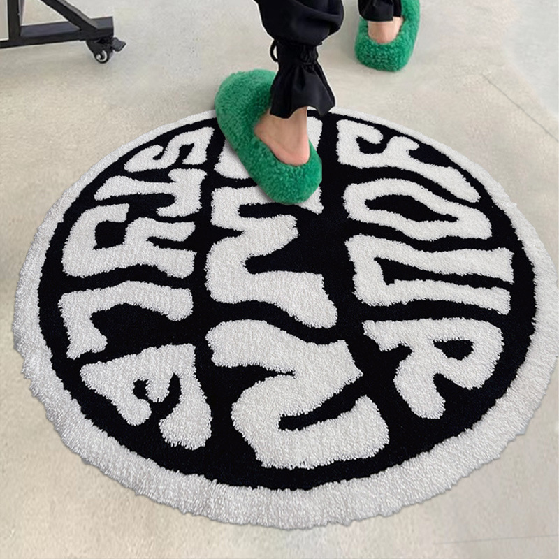 Modern Minimalist Home Round Thickened Carpet
