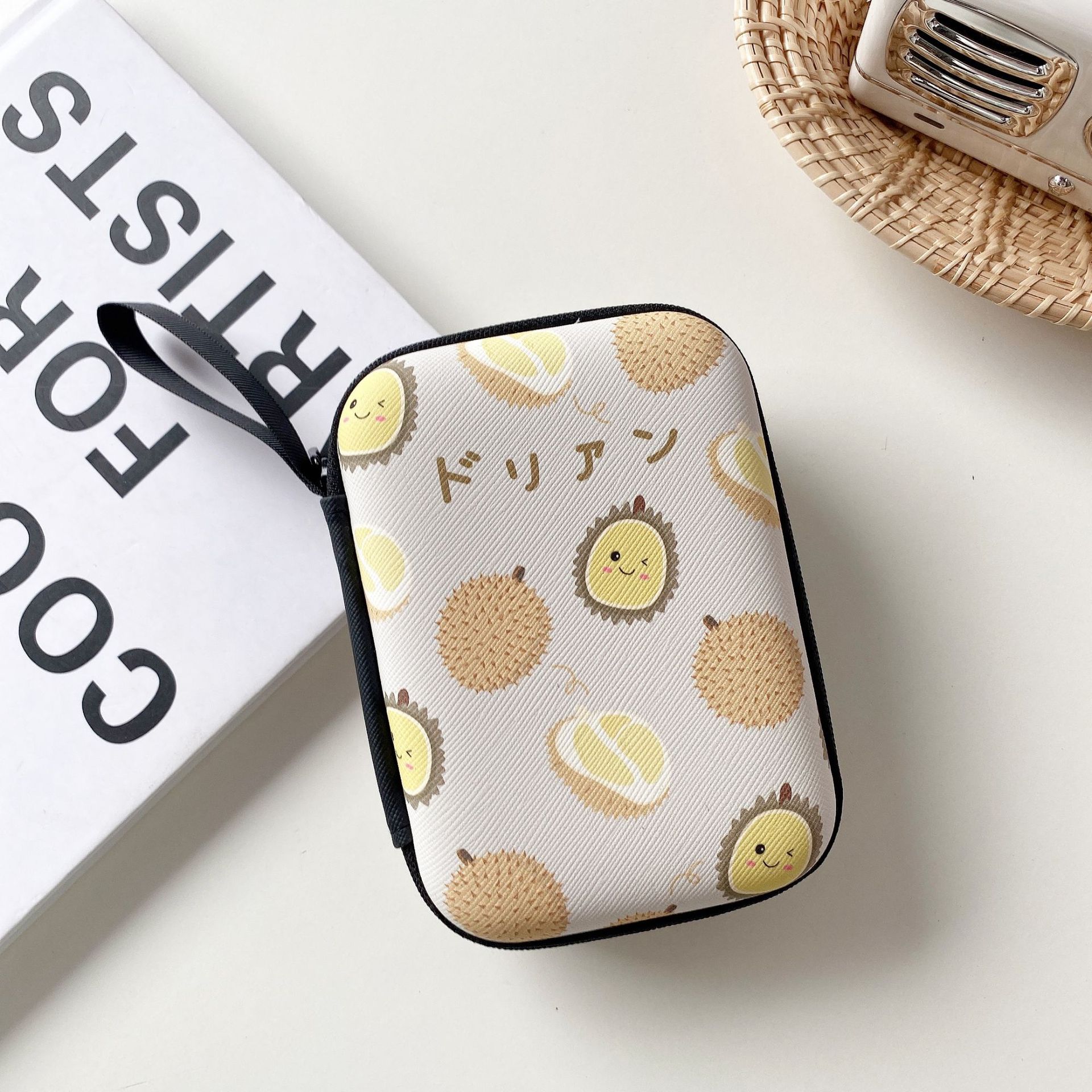 Cartoon Fruit Rectangle Earphone Organizer Bag Large Size