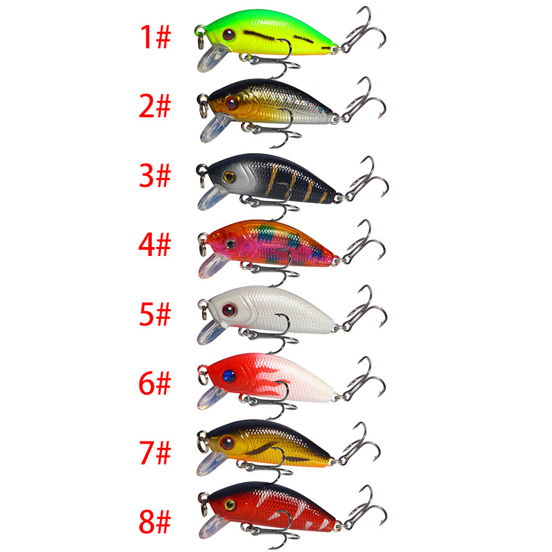 ABS Plastic Hard Bait Floating Mino 5cm42g With Ring Beads
