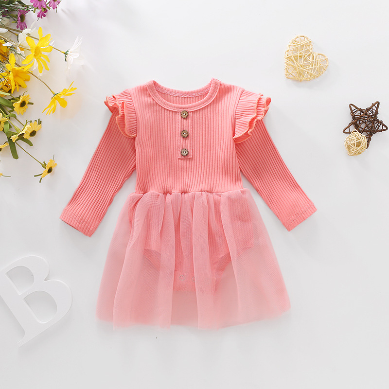 Girls Skirt Hem Triangle Rompers
