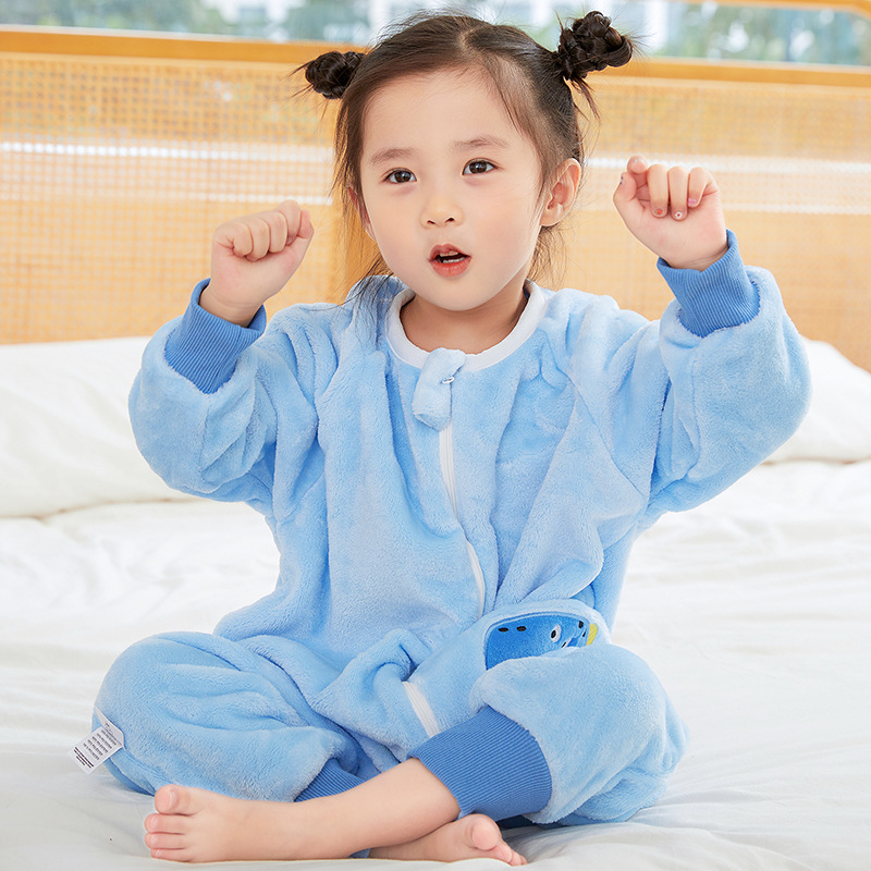Children's Flannel Sleeping Bag One-piece Pajamas