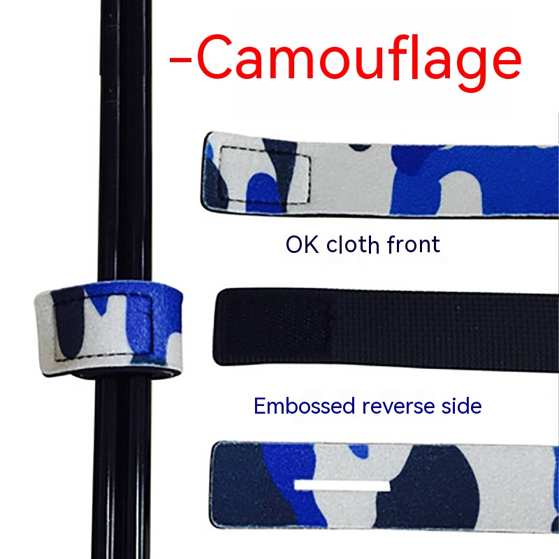 Fishing Gear Fishing Rod Binding Band Non-slip Ratchet Tie Down Velcro Rod Wrap Bundle Lure Binding Rod