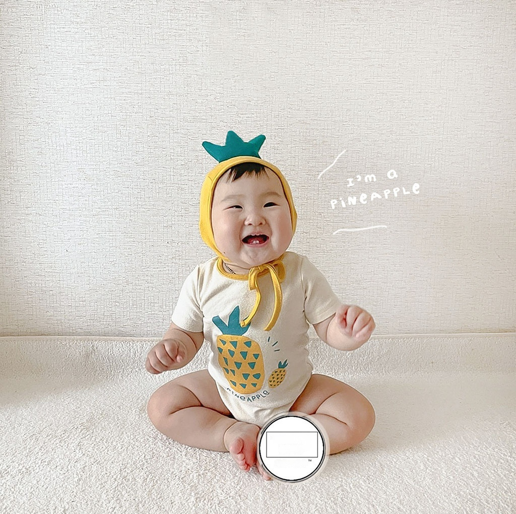 Pineapple Shape Baby's Printed Jumpsuit