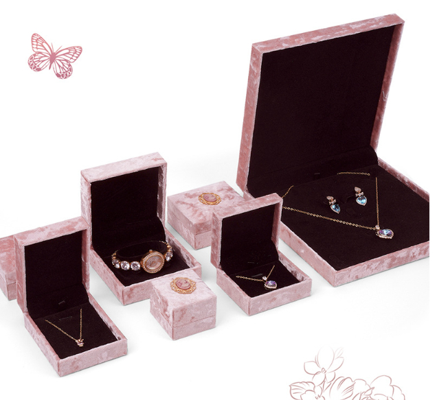 VelvetJewelry Box Ring Necklace Packaging Box