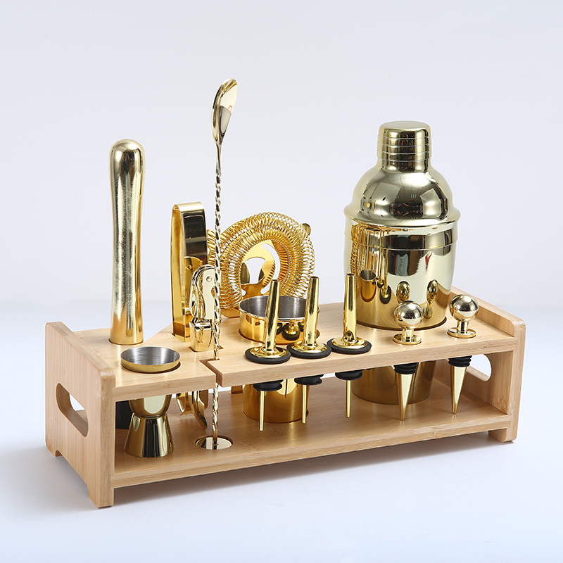 14-Piece Bar Bartending Set Stainless Steel Shaker Tool Household Shaker Cocktail Cup Manufacturer Wholesale