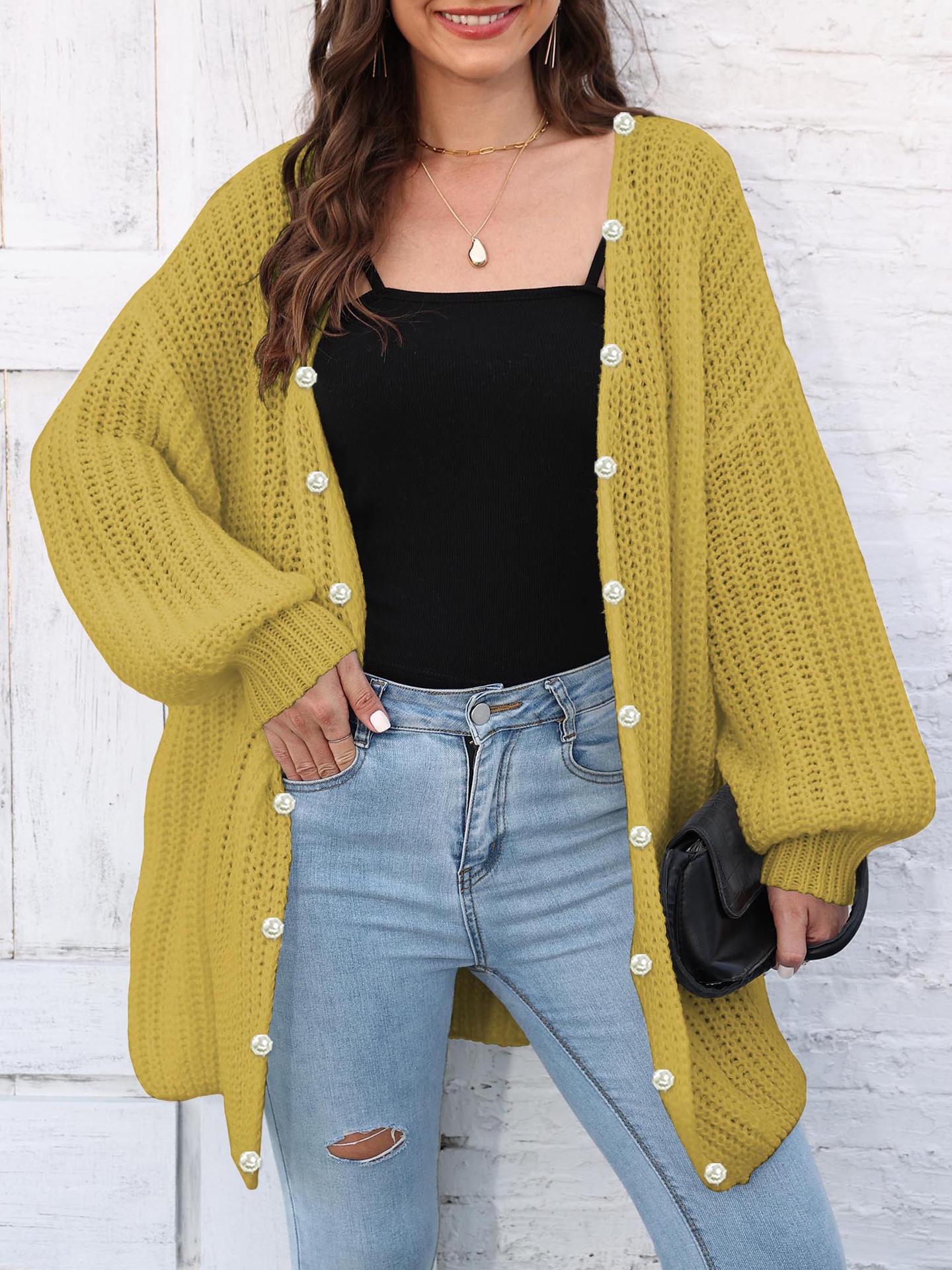 Women's Thick Coat Thick Needle Woven Sweater