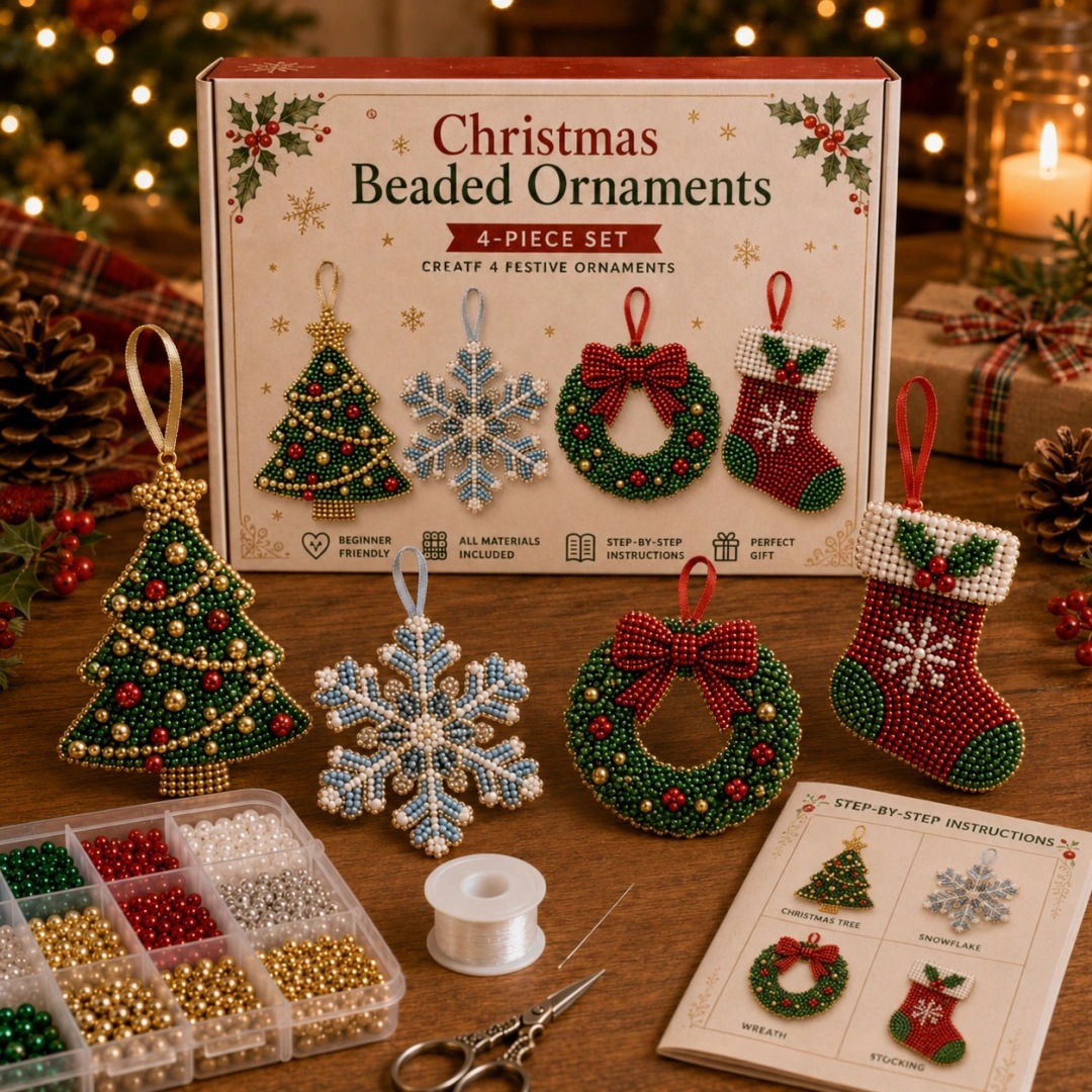 Portable Fun And Cute Christmas Beading DIY Kit