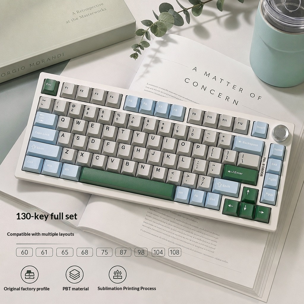 Three-piece Keycaps Compatible With Membrane Switches, Suitable For Computer Office Work, Gaming, And E-sports Magnetic-axis Keyboards
