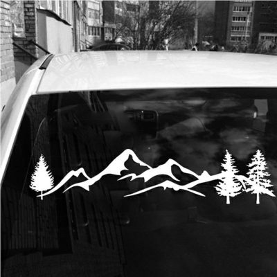 Mountain Pine Reflective Car Sticker Plastic