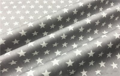 Cotton Printing Black Gray Five-pointed Star Dot Cloth Group Cotton Material