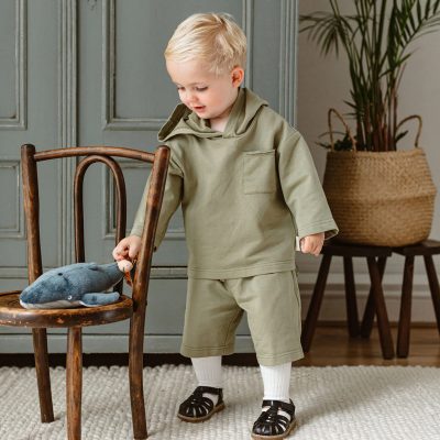 Nordic Style Children's Sweatshirt Suit Solid Color