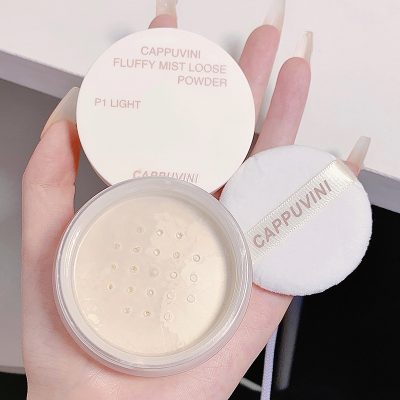 Women's Cappuvini Velvet Mist Exquisite Non-stick Matte Finish Clear Makeup Finish Face Powder